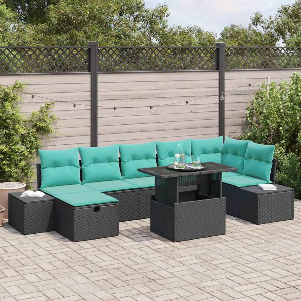 vidaXL Tuin Sofa Set 8 st Bruin poly rattan