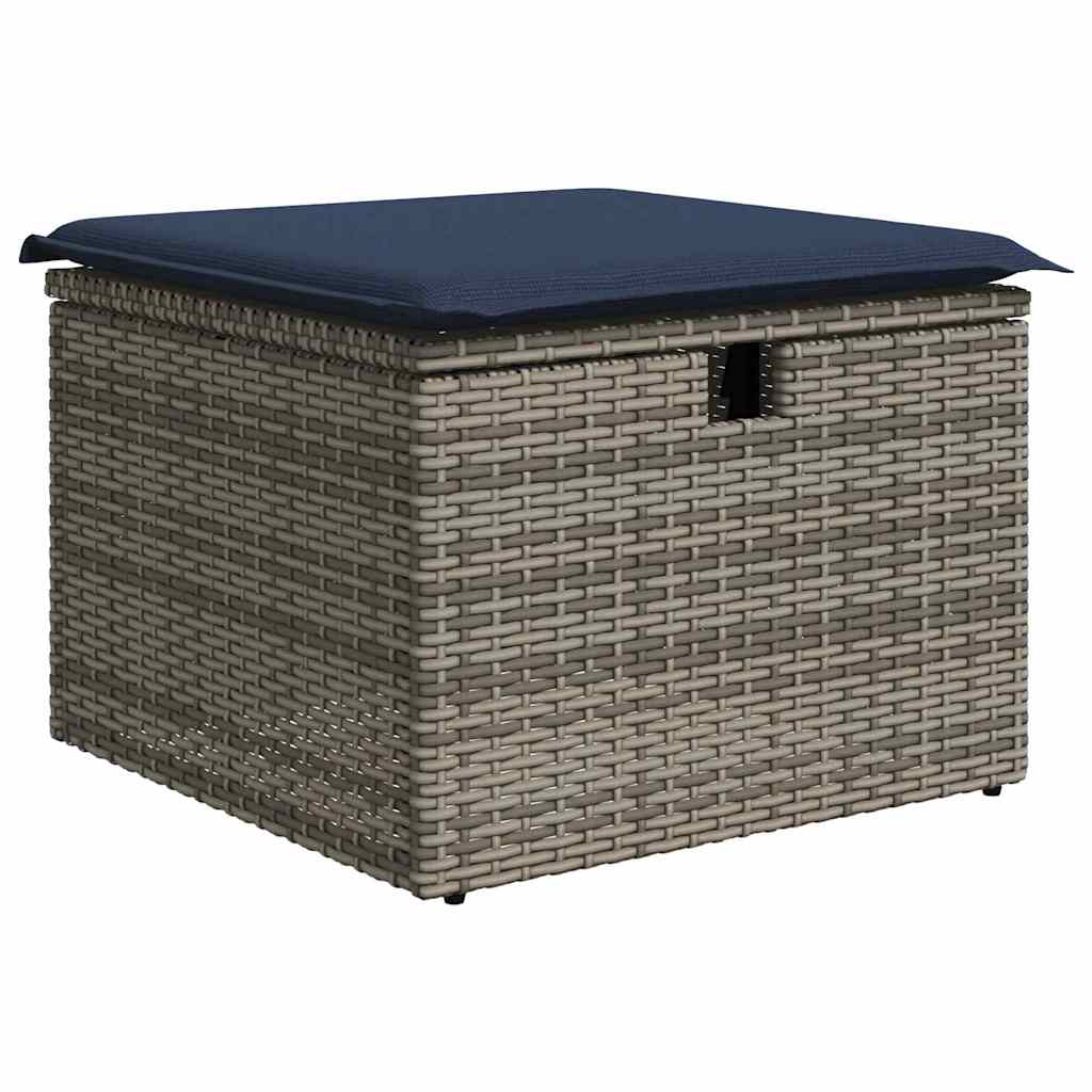 vidaXL Tuin Sofa Set 6 pcs Grijs poly rattan