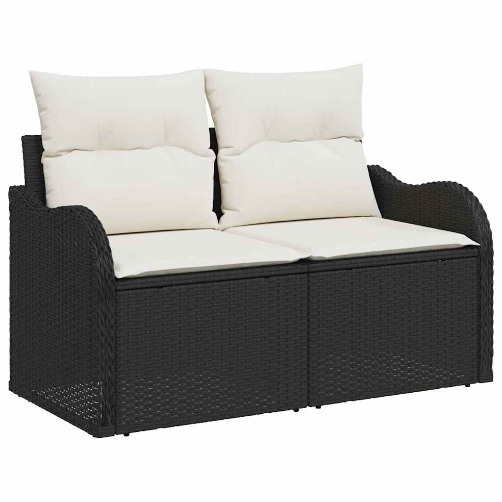 vidaXL Tuin Sofa Set 7 pcs Zwart poly rattan