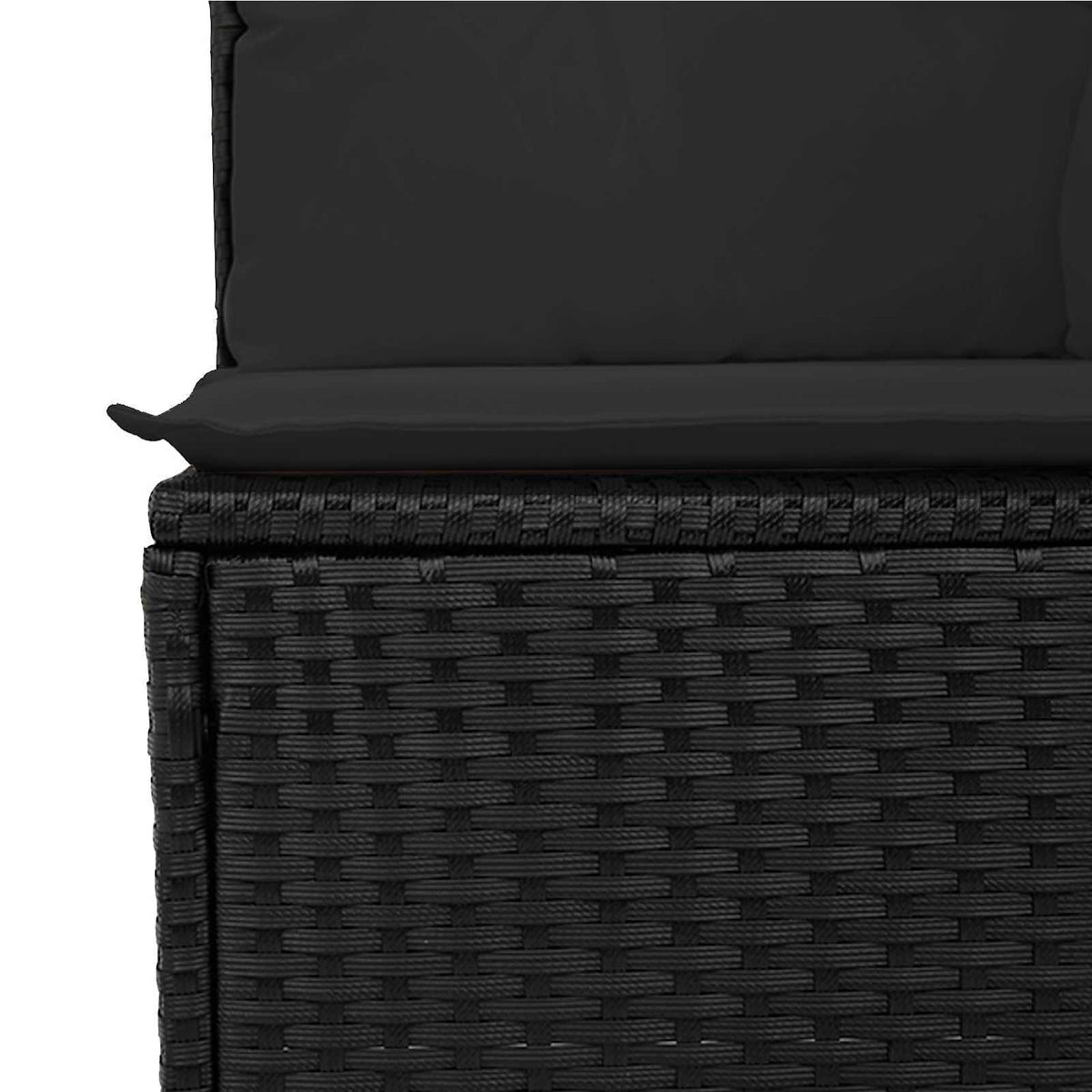 vidaXL Tuin Sofa Set met kussen 10 pcs Zwart Poly riet