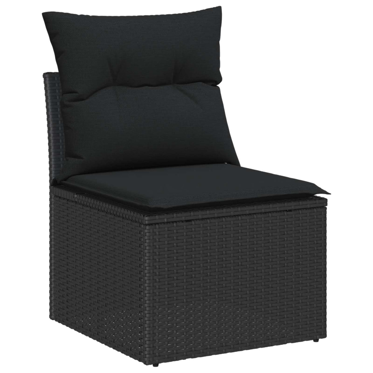 vidaXL 13-delige Tuinset met Kussens Zwart Poly Rattan Acacia