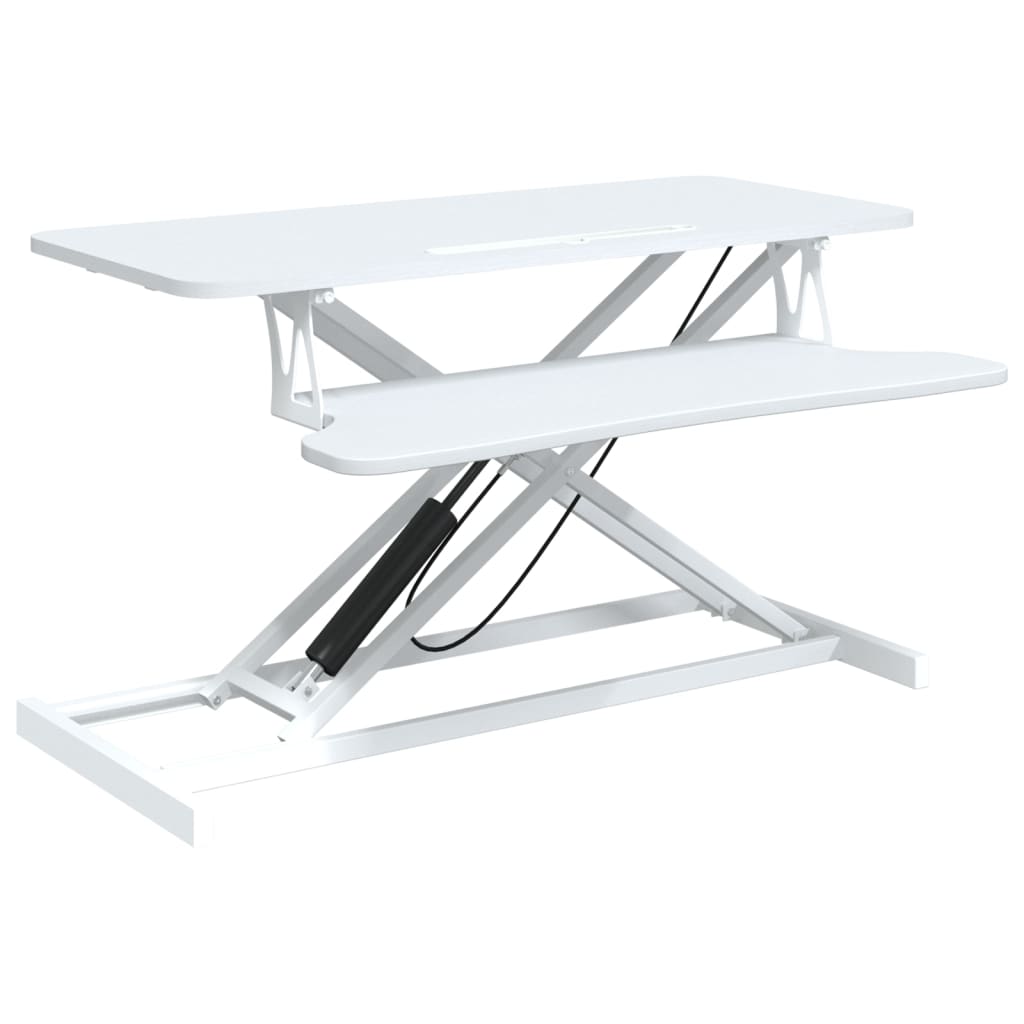 vidaXL Bureau verstelbaar 90x40x(13-41,5) cm staal en bewerkt hout