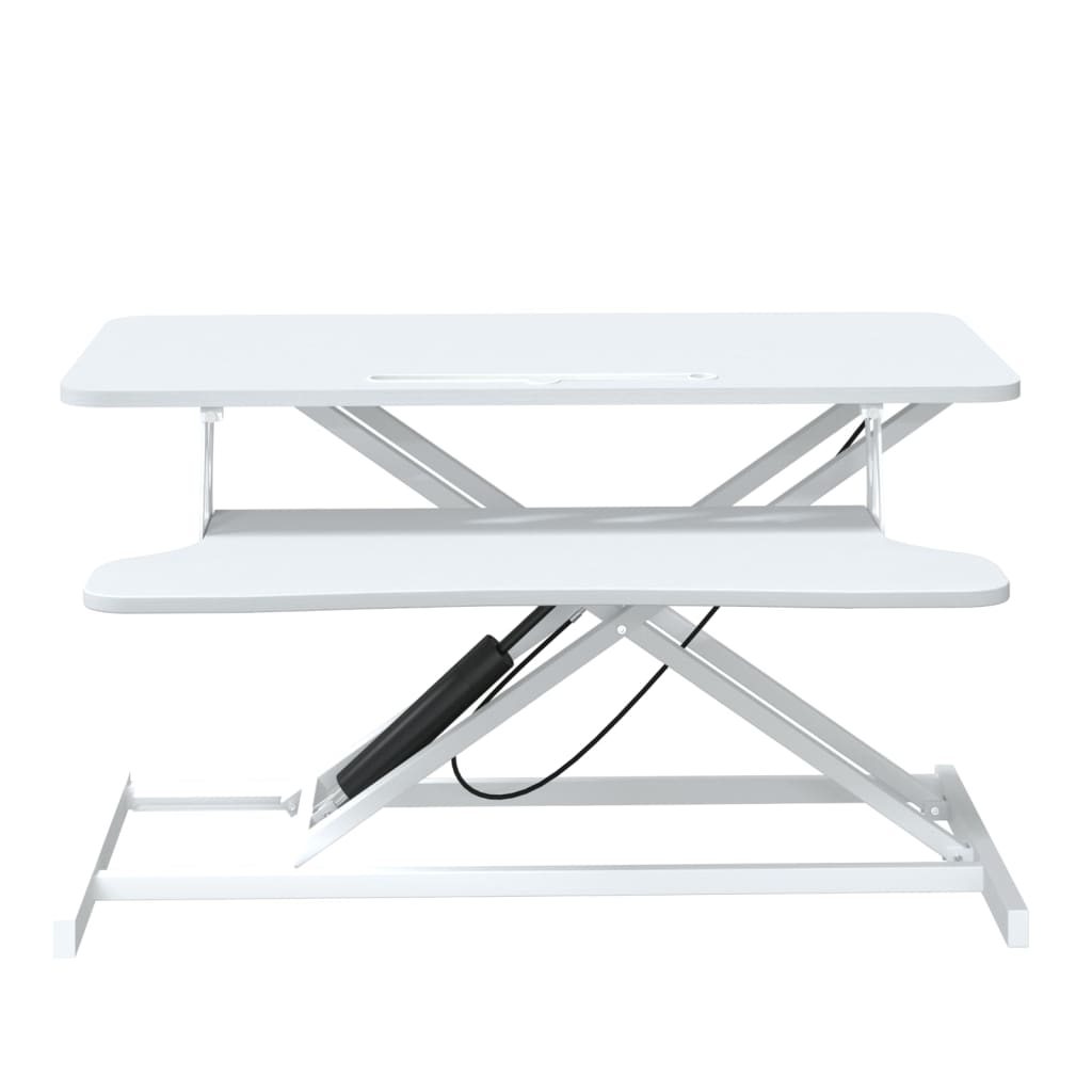 vidaXL Bureau verstelbaar 90x40x(13-41,5) cm staal en bewerkt hout