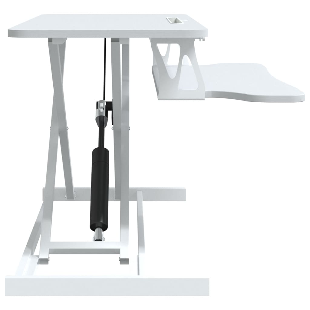vidaXL Bureau verstelbaar 90x40x(13-41,5) cm staal en bewerkt hout