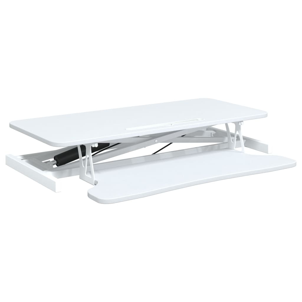 vidaXL Bureau verstelbaar 90x40x(13-41,5) cm staal en bewerkt hout