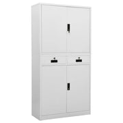 vidaXL Office Cabinet 90x40x180 cm Steel Light Grey