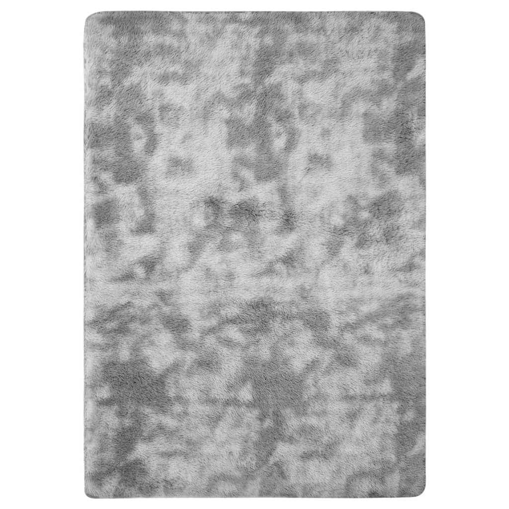 vidaXL Vloerkleed shaggy 170x120 cm grijs