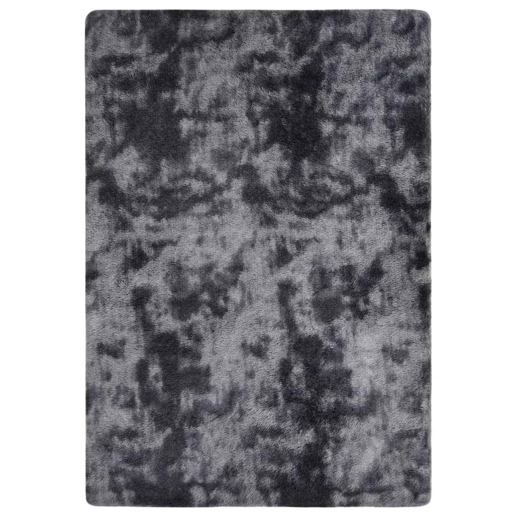 vidaXL Vloerkleed shaggy 170x120 cm grijs