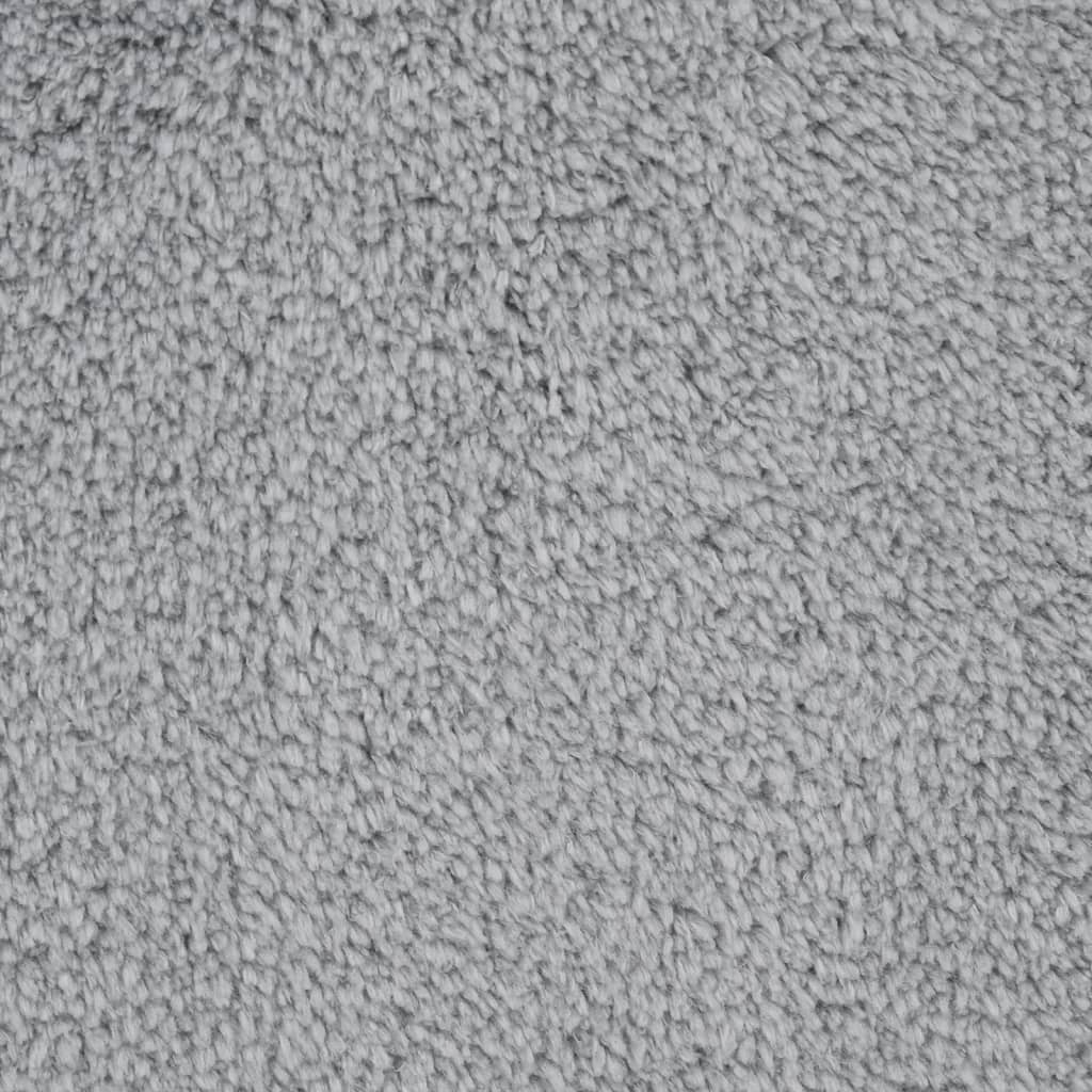 vidaXL Vloerkleed teddy 170x200 cm grijs