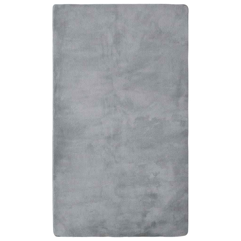vidaXL Vloerkleed teddy 170x200 cm grijs