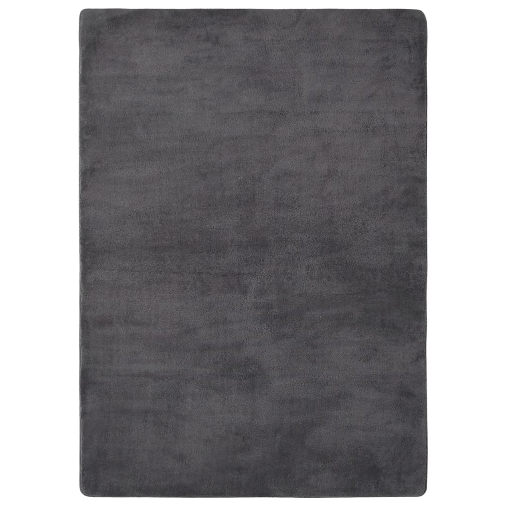 vidaXL Vloerkleed teddy 170x200 cm grijs