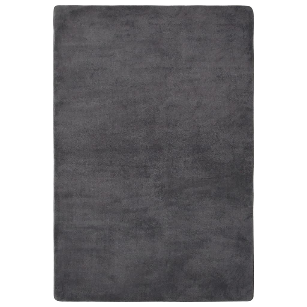 vidaXL Vloerkleed teddy 170x200 cm grijs