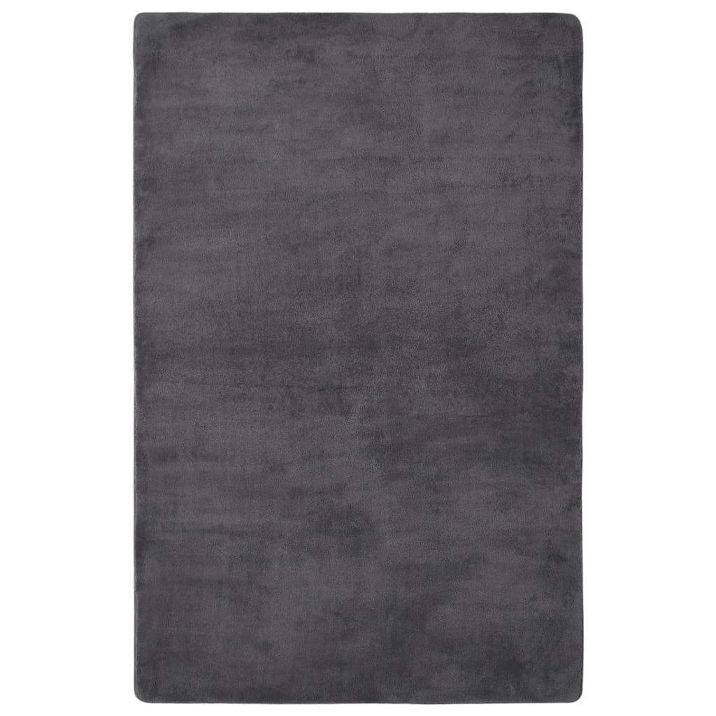 vidaXL Vloerkleed teddy 170x200 cm grijs