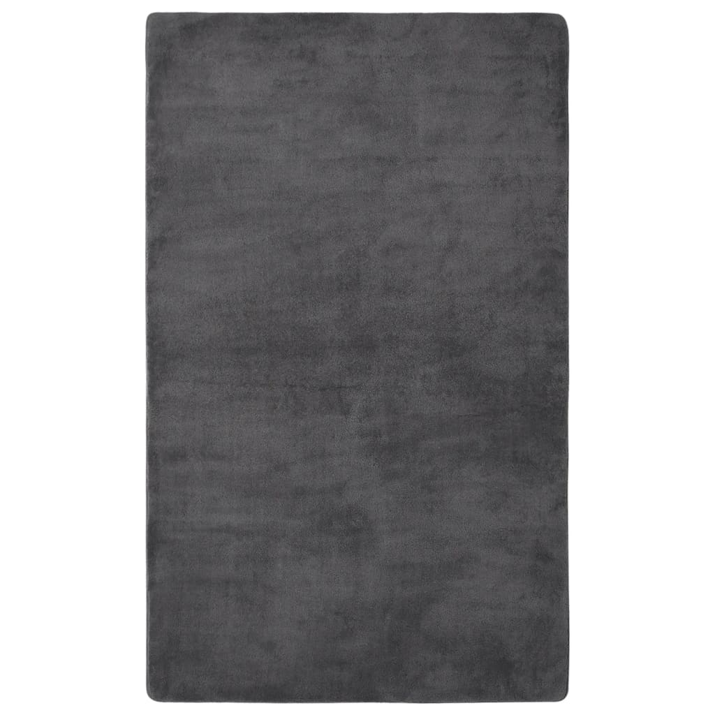 vidaXL Vloerkleed teddy 170x200 cm grijs