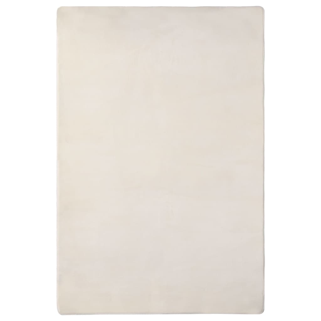 vidaXL Vloerkleed teddy 170x200 cm grijs