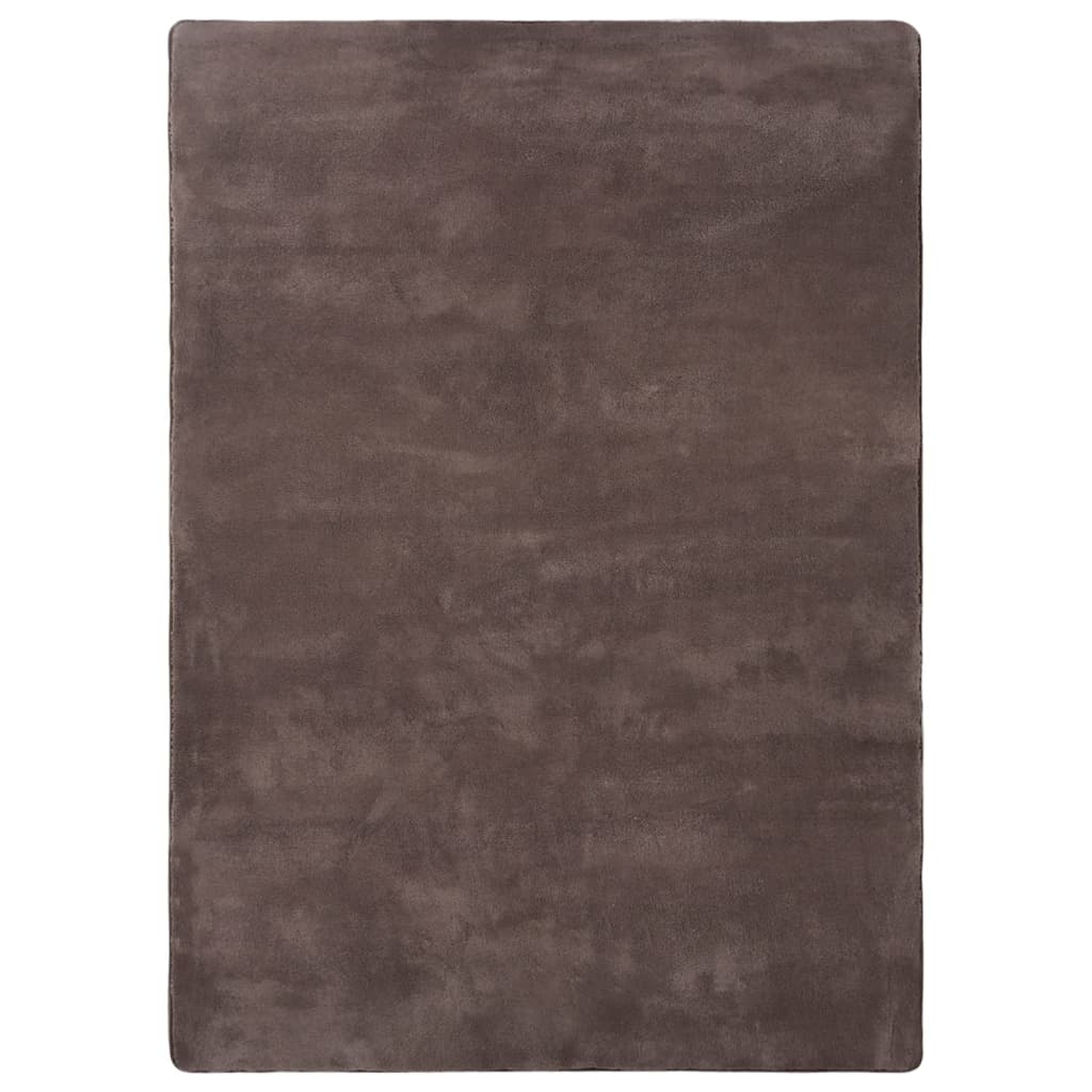 vidaXL Vloerkleed teddy 170x200 cm grijs