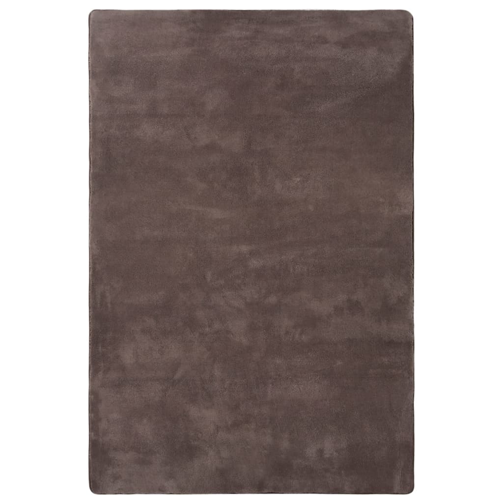 vidaXL Vloerkleed teddy 170x200 cm grijs