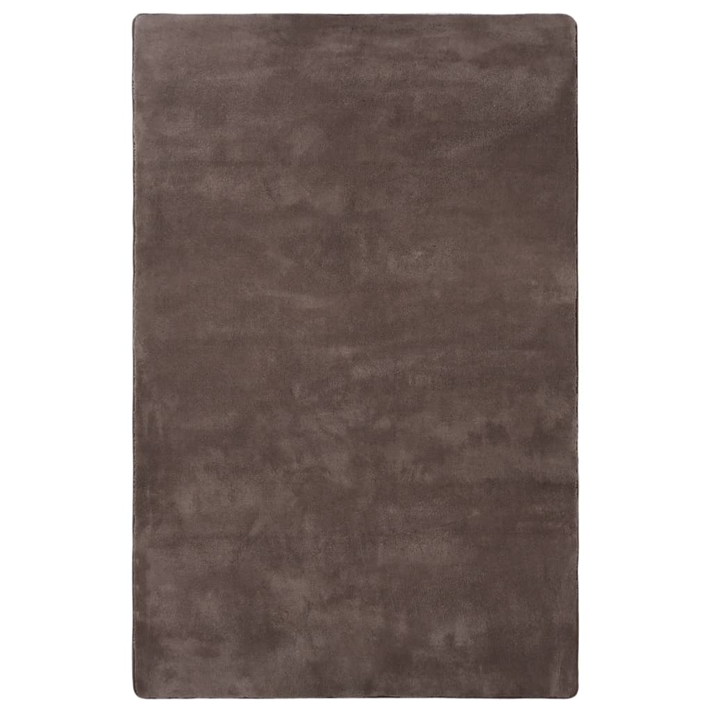 vidaXL Vloerkleed teddy 170x200 cm grijs