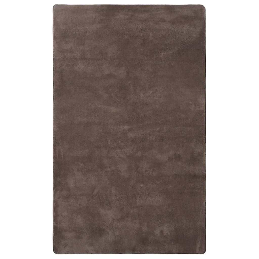vidaXL Vloerkleed teddy 170x200 cm grijs