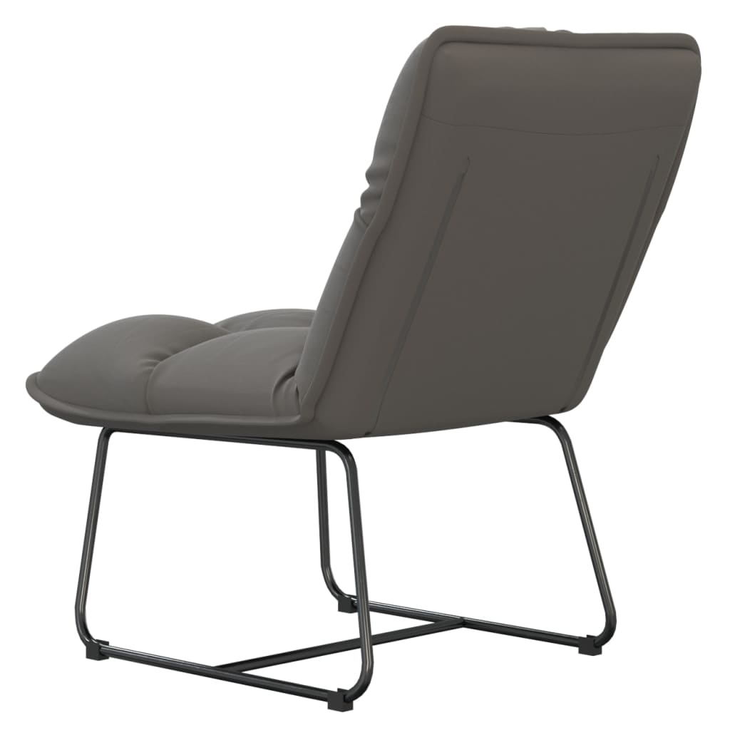 vidaXL Loungestoel met metalen frame fluweel lichtgrijs
