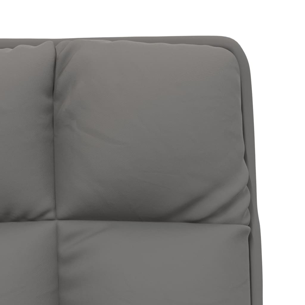 vidaXL Loungestoel met metalen frame fluweel lichtgrijs
