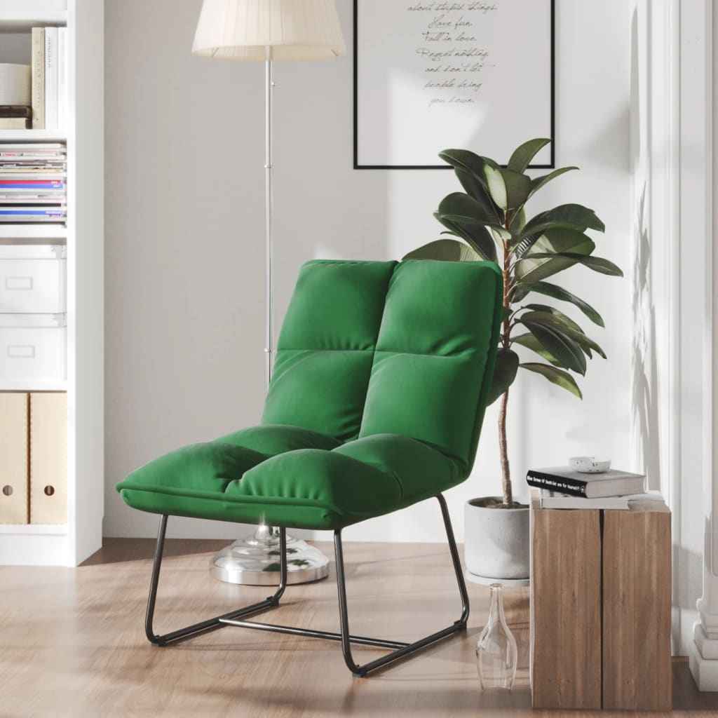 vidaXL Loungestoel met metalen frame fluweel lichtgrijs