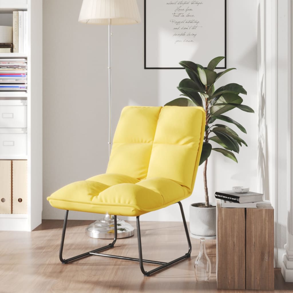vidaXL Loungestoel met metalen frame fluweel lichtgrijs