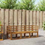 vidaXL Buiten bankenset 3 pcs Naturel Massief Acaciahout