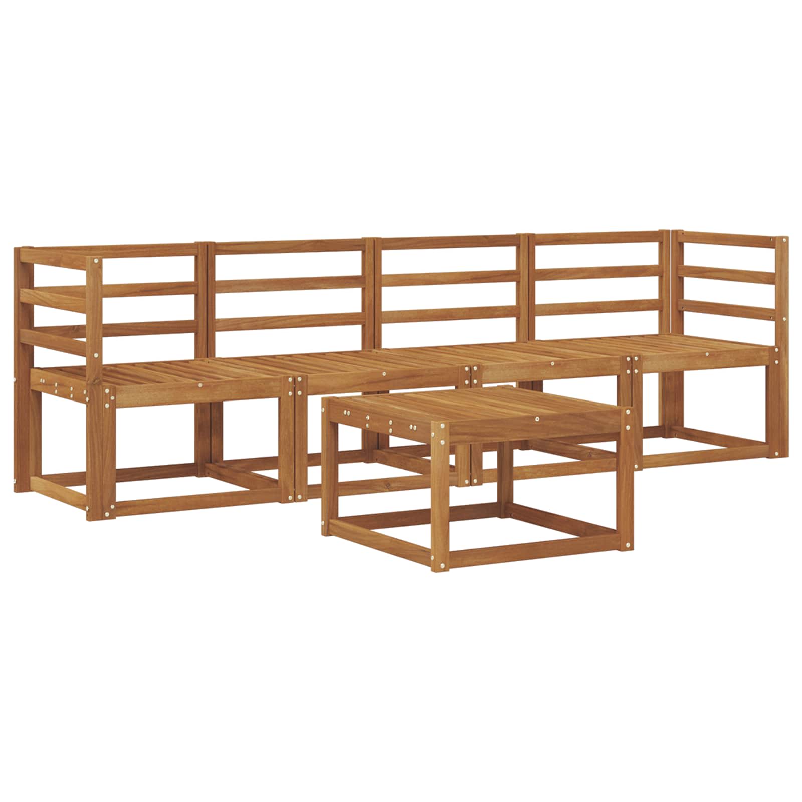 vidaXL Buiten bankenset 5 pcs Naturel Massief Acaciahout