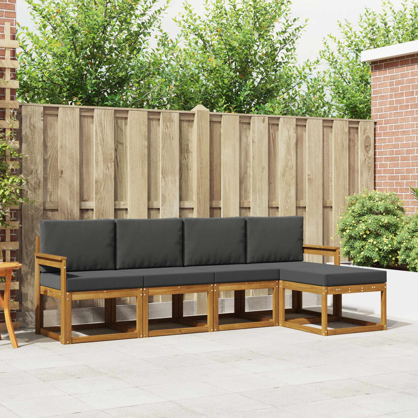 vidaXL Buiten bankenset 5 pcs Naturel Massief Acaciahout