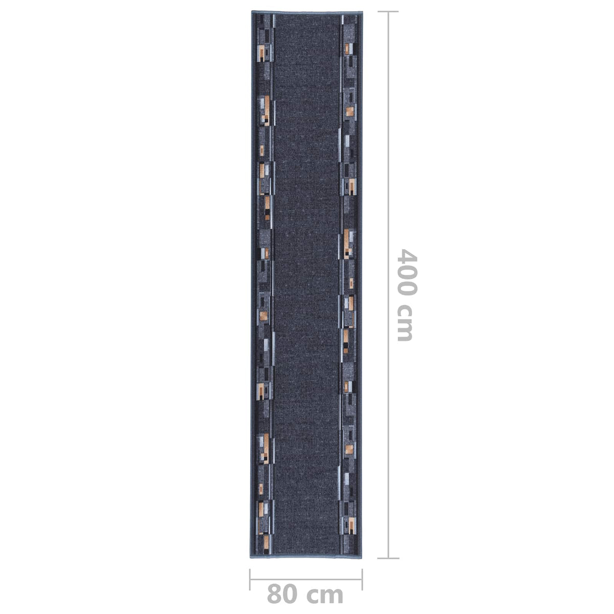vidaXL Tapijtloper anti-slip 67x250 cm bruin