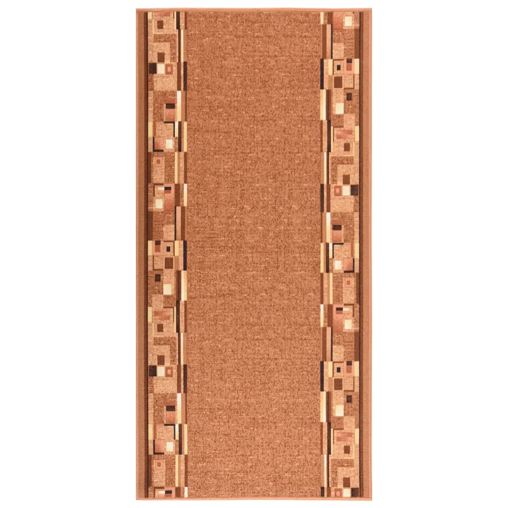 vidaXL Tapijtloper anti-slip 67x250 cm bruin