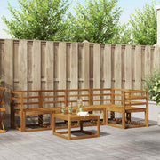 vidaXL Bankstel 6 pcs Naturel Massief Acaciahout