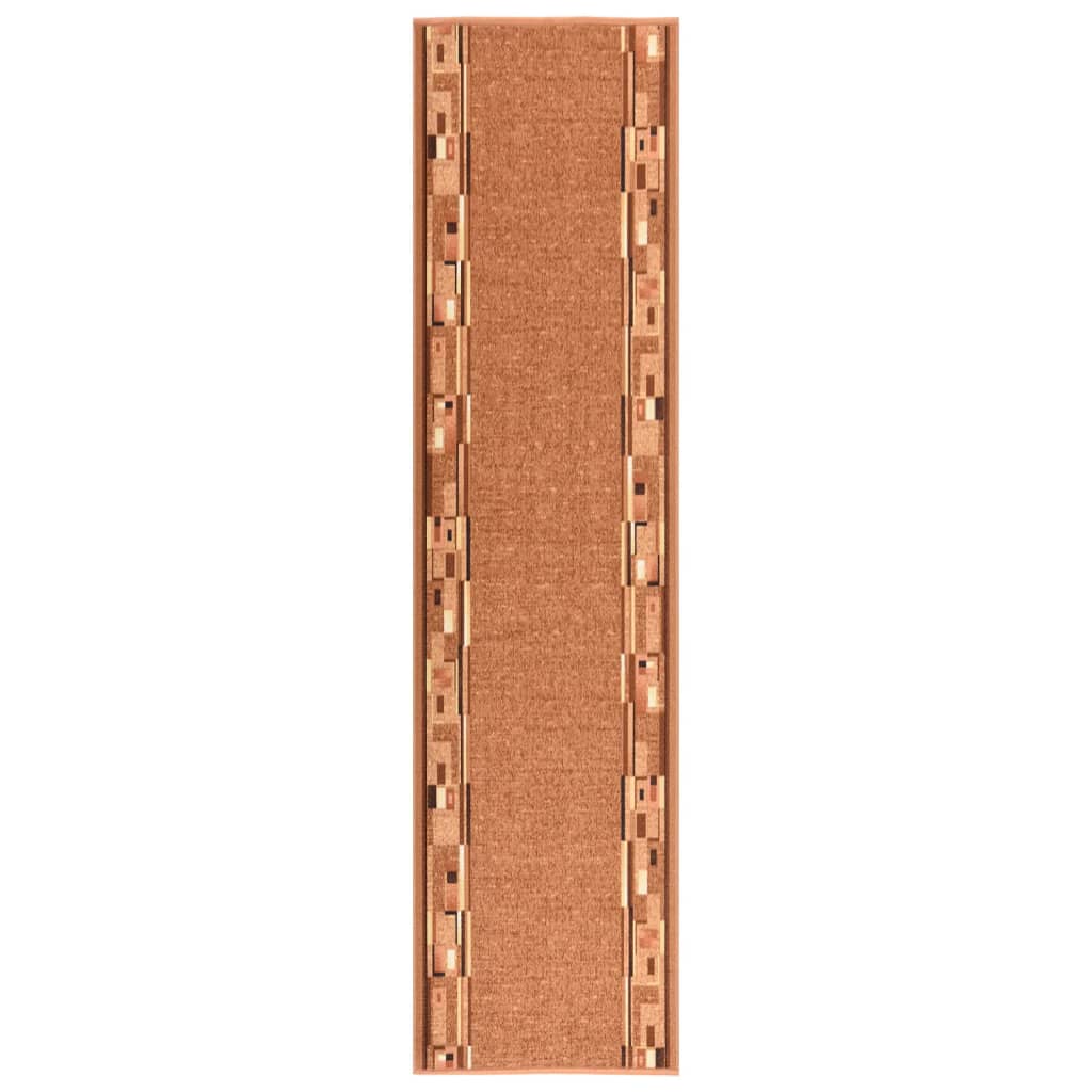 vidaXL Tapijtloper anti-slip 67x250 cm bruin