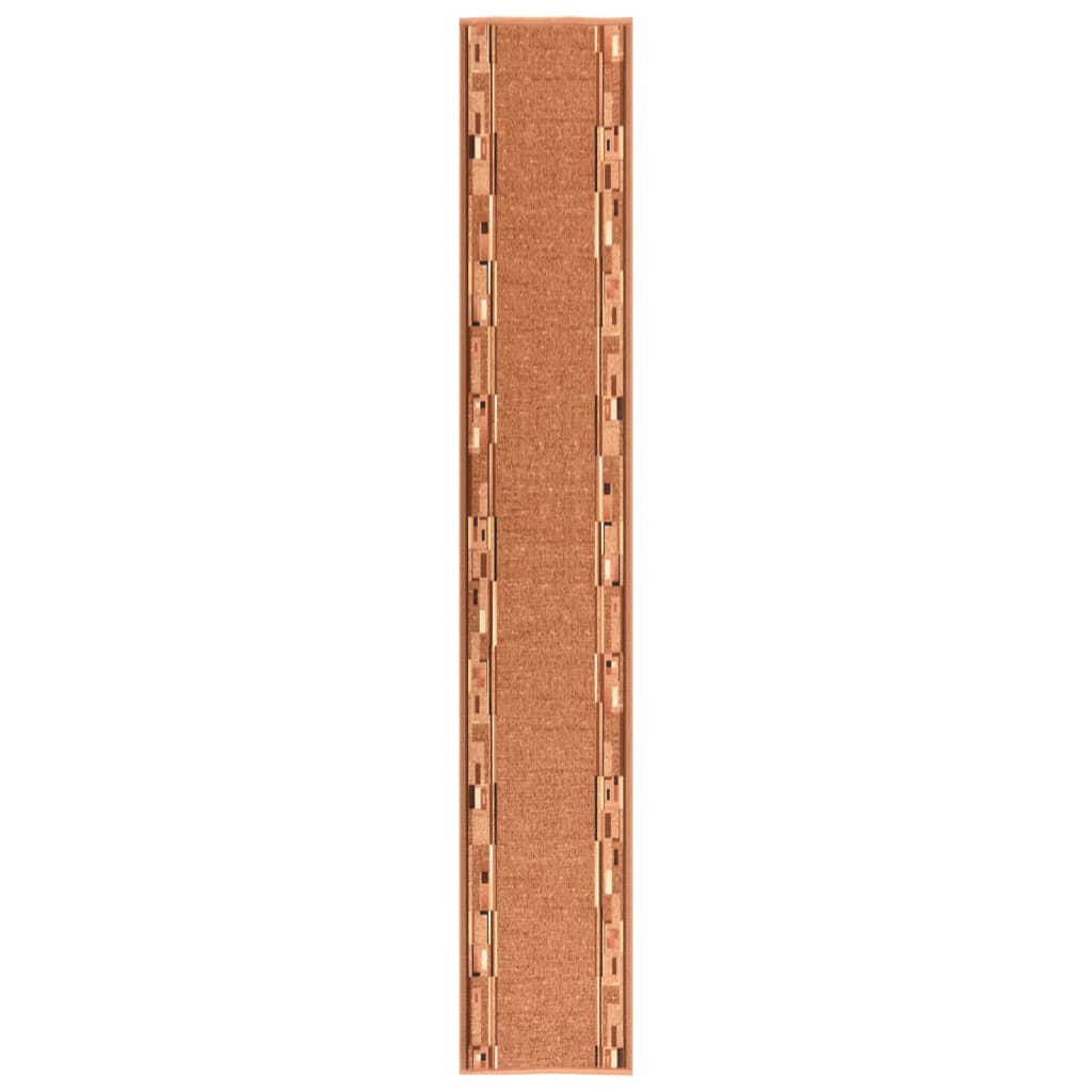 vidaXL Tapijtloper anti-slip 67x250 cm bruin