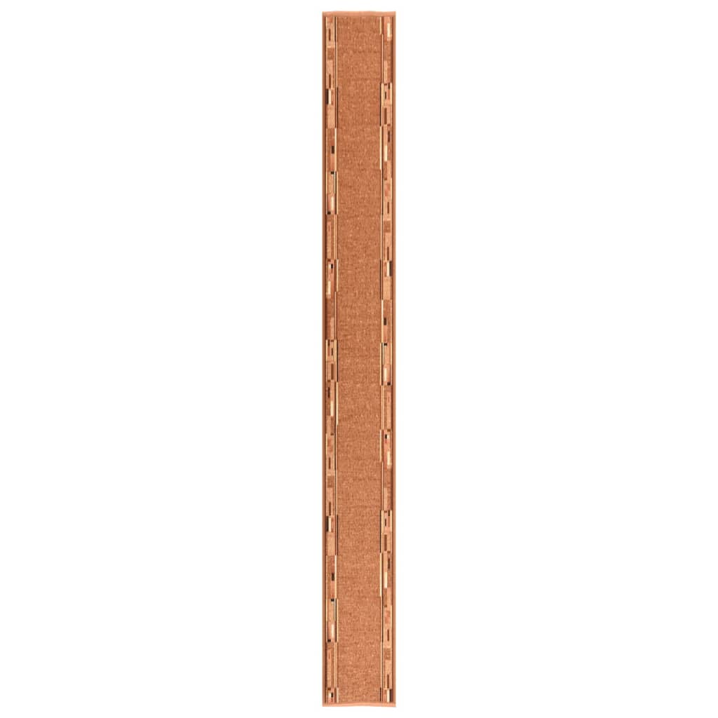 vidaXL Tapijtloper anti-slip 67x250 cm bruin