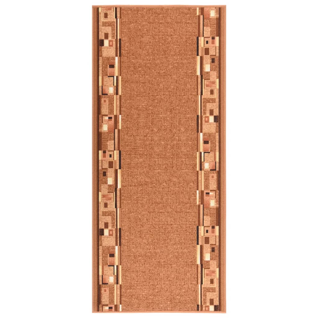 vidaXL Tapijtloper anti-slip 67x250 cm bruin