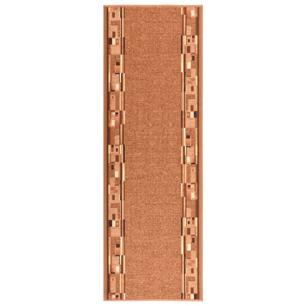 vidaXL Tapijtloper anti-slip 67x250 cm bruin