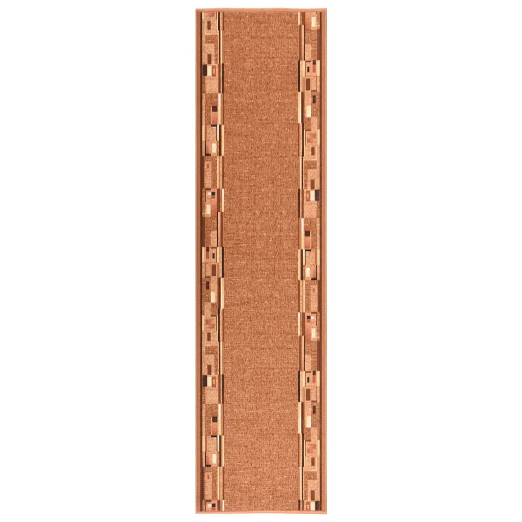 vidaXL Tapijtloper anti-slip 67x250 cm bruin