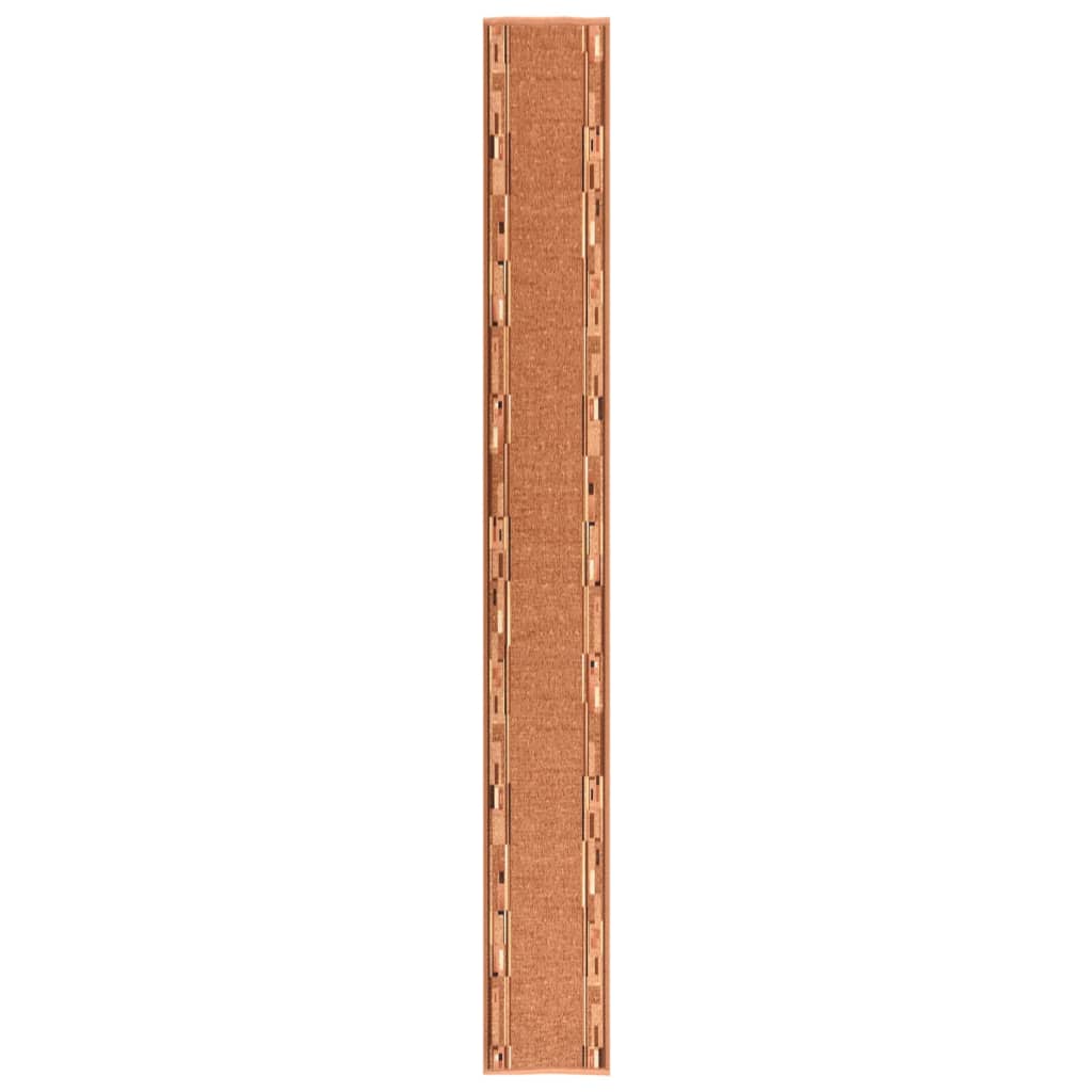 vidaXL Tapijtloper anti-slip 67x250 cm bruin