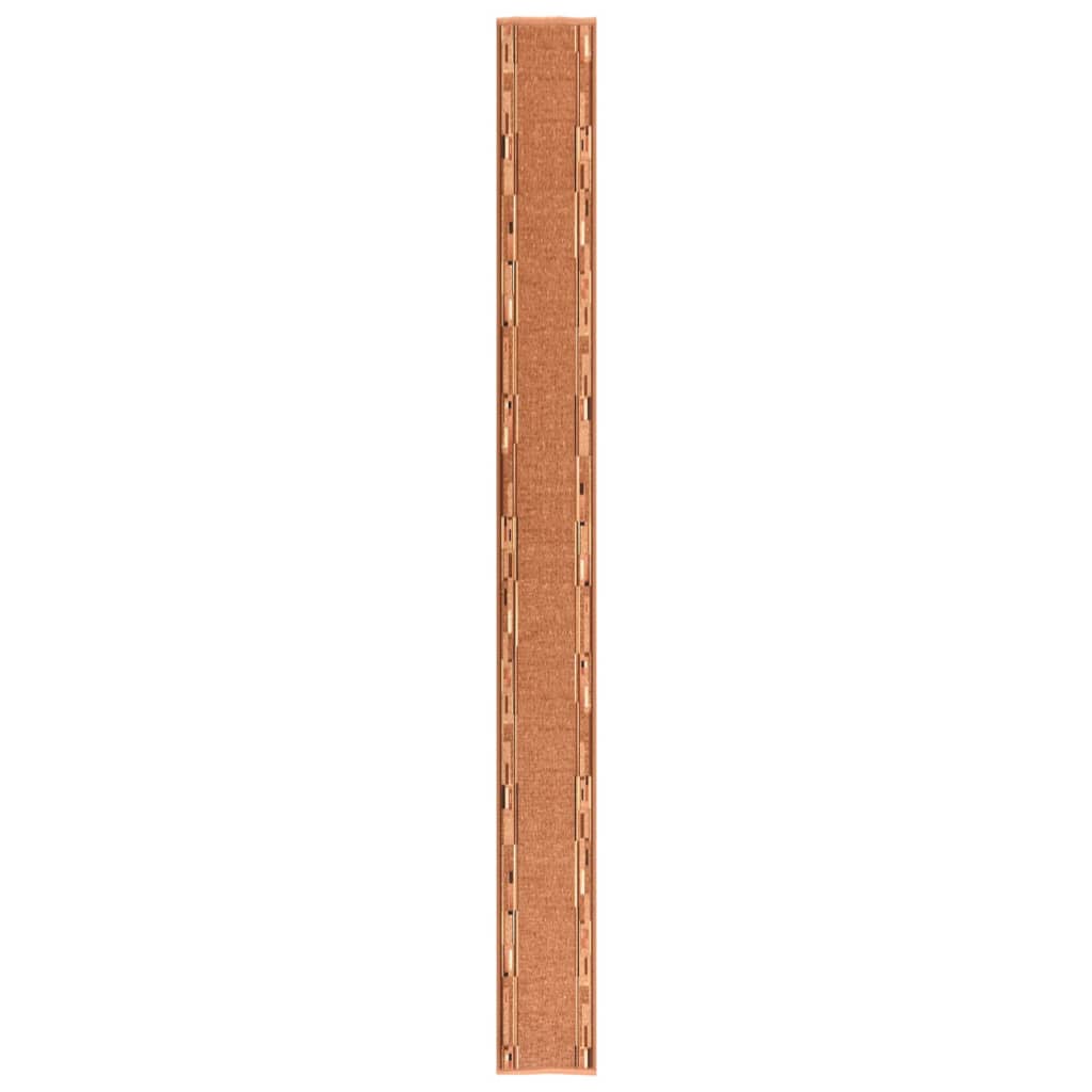 vidaXL Tapijtloper anti-slip 67x250 cm bruin