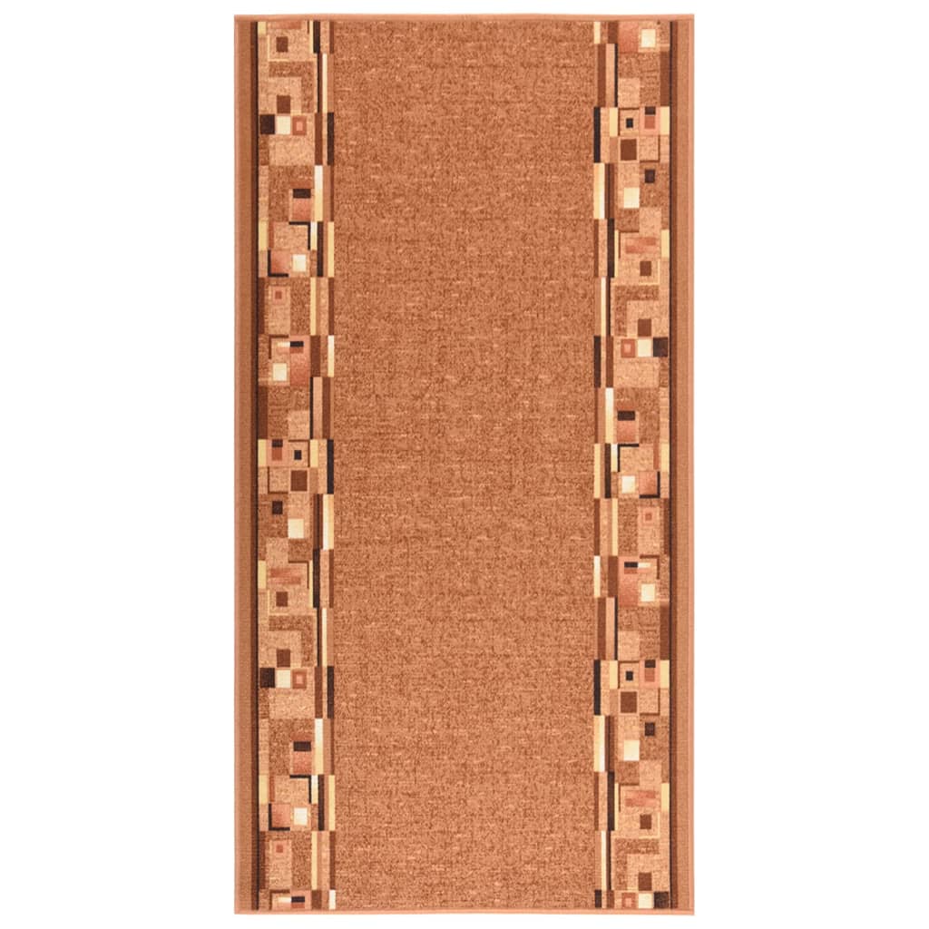 vidaXL Tapijtloper anti-slip 67x250 cm bruin