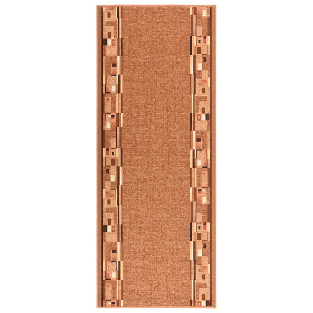vidaXL Tapijtloper anti-slip 67x250 cm bruin