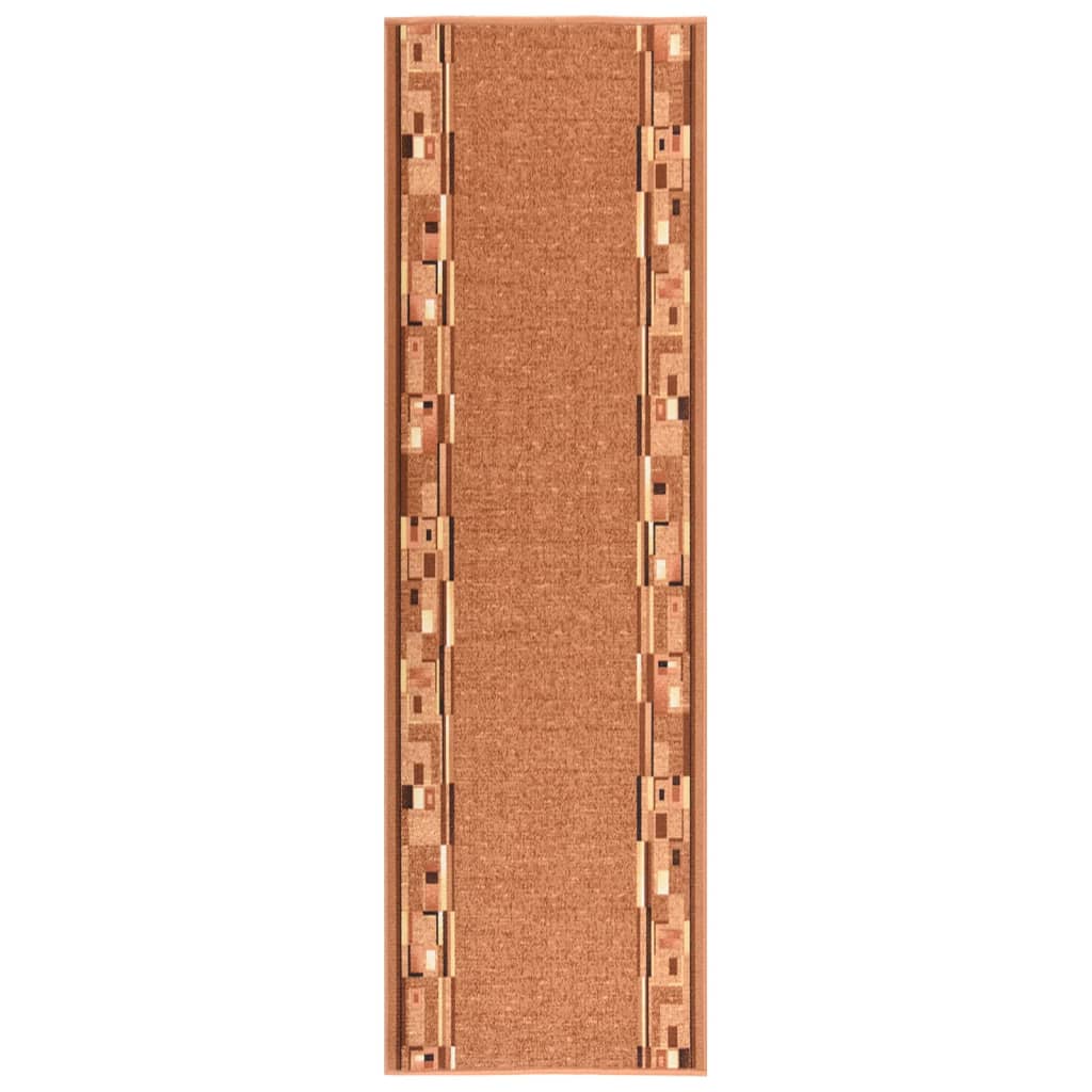 vidaXL Tapijtloper anti-slip 67x250 cm bruin