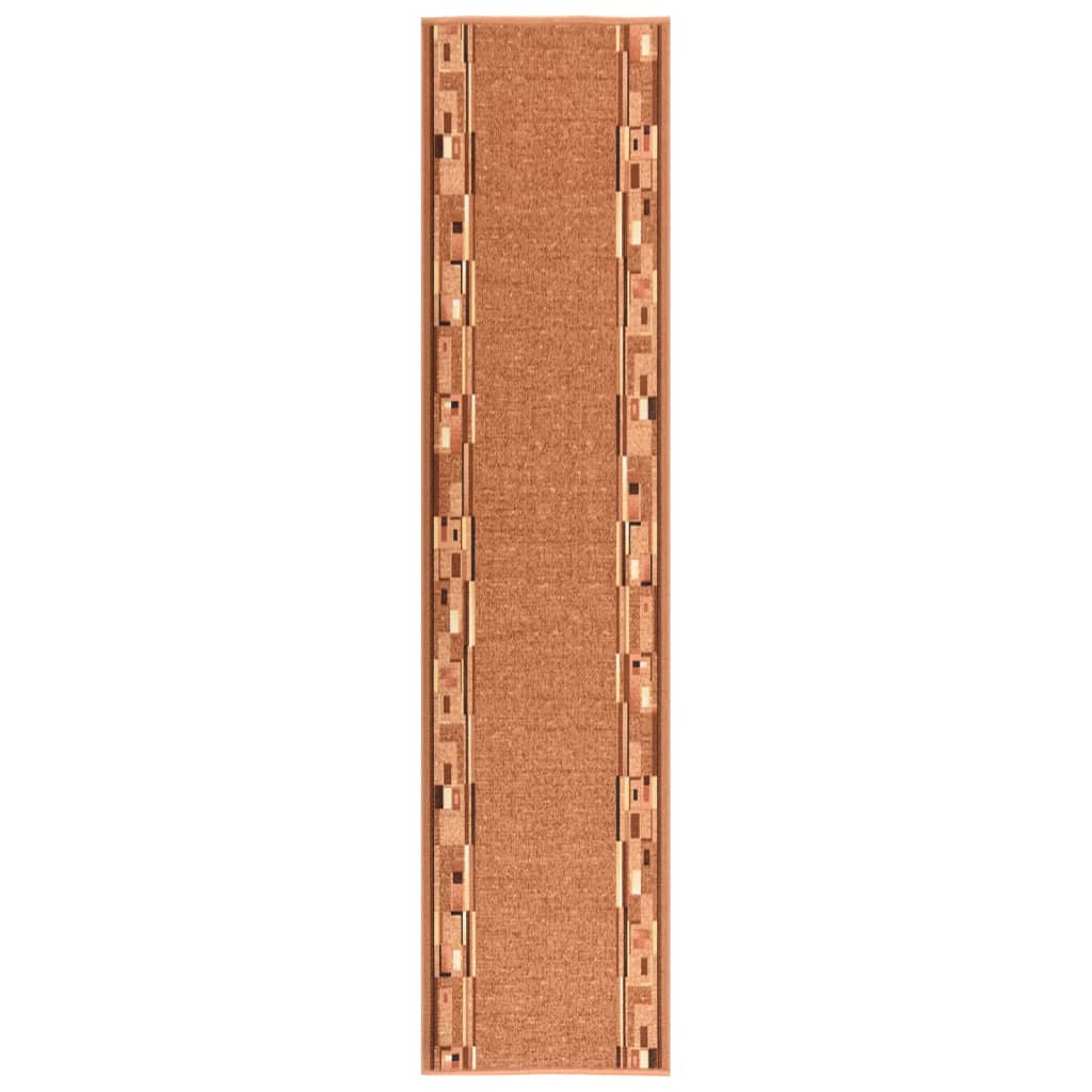 vidaXL Tapijtloper anti-slip 67x250 cm bruin