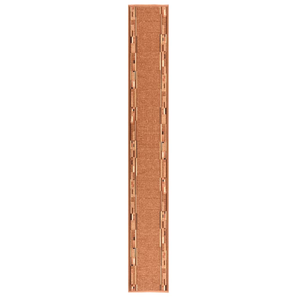 vidaXL Tapijtloper anti-slip 67x250 cm bruin