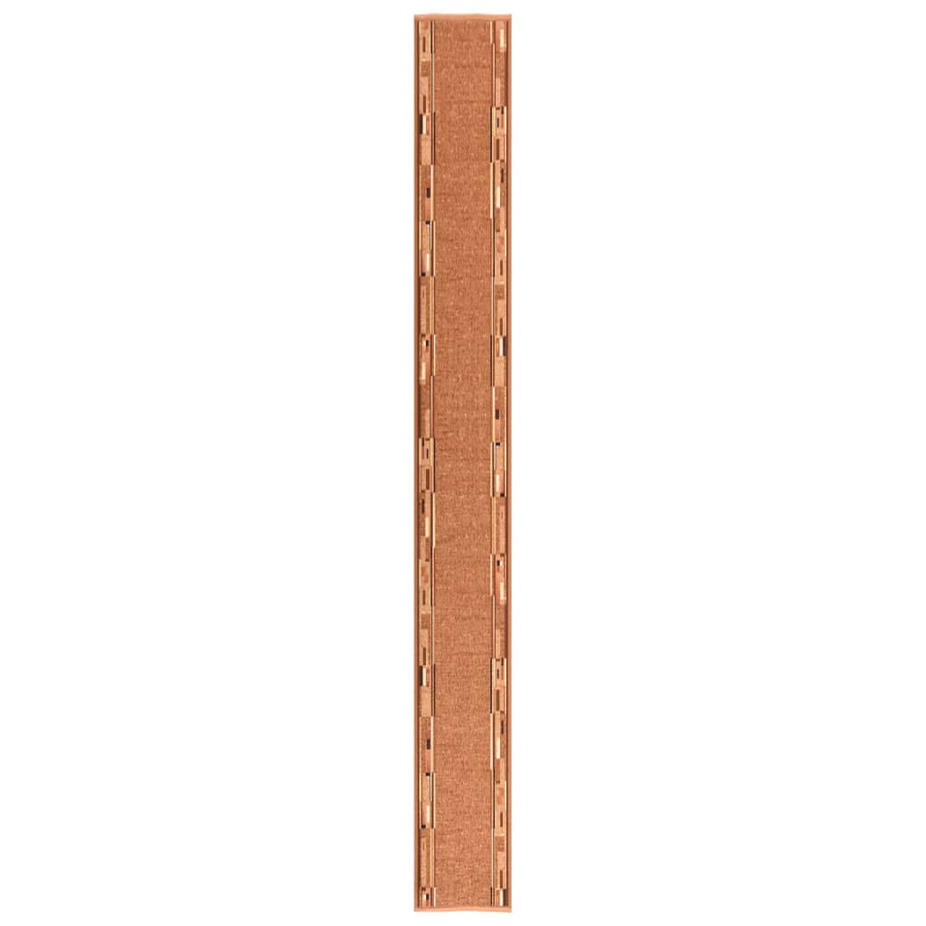 vidaXL Tapijtloper anti-slip 67x250 cm bruin