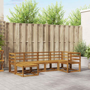vidaXL Bankstel 6 pcs Naturel