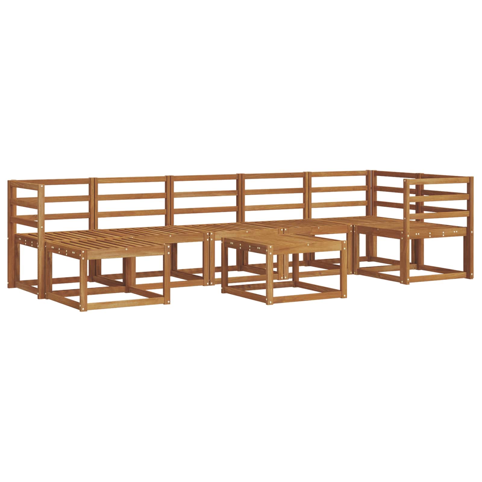 vidaXL Bankstel met kussen 8 pcs Natuurlijk en Crème
