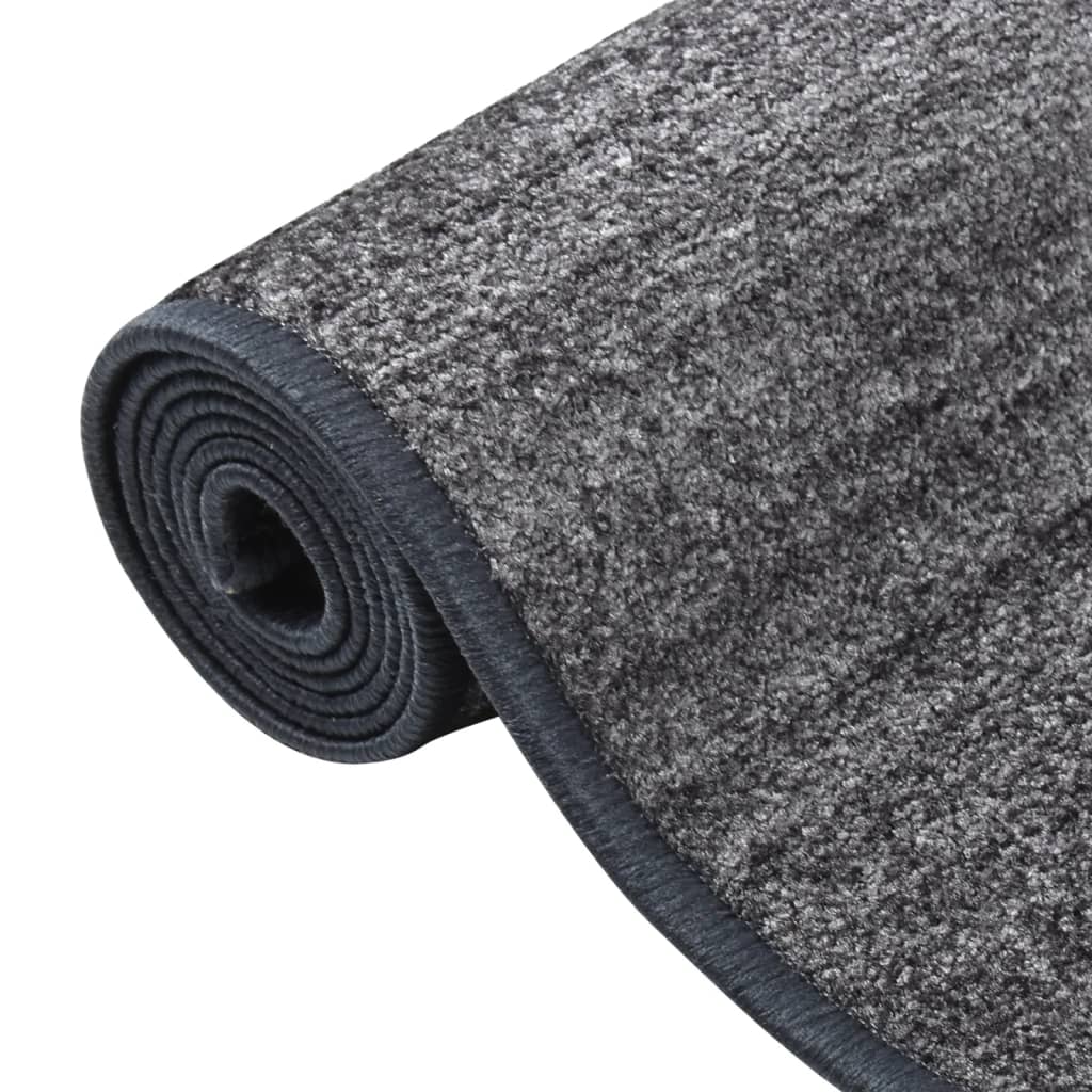vidaXL Tapijtloper anti-slip 67x150 cm antracietkleurig
